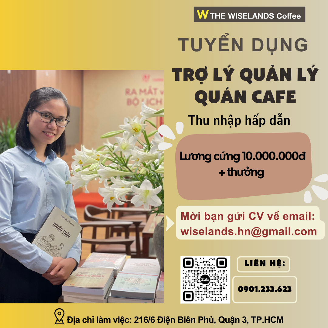 Tuyển Trợ lý quản lý quán tại Hồ Chí Minh