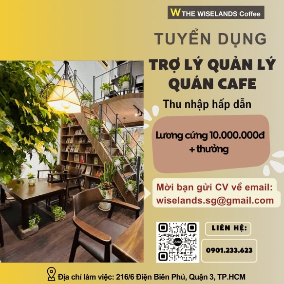 QUẢN LÝ QUÁN CAFE LÀM VIỆC TRONG KHÔNG GIAN HIỆN ĐẠI TẠI HÀ NỘI